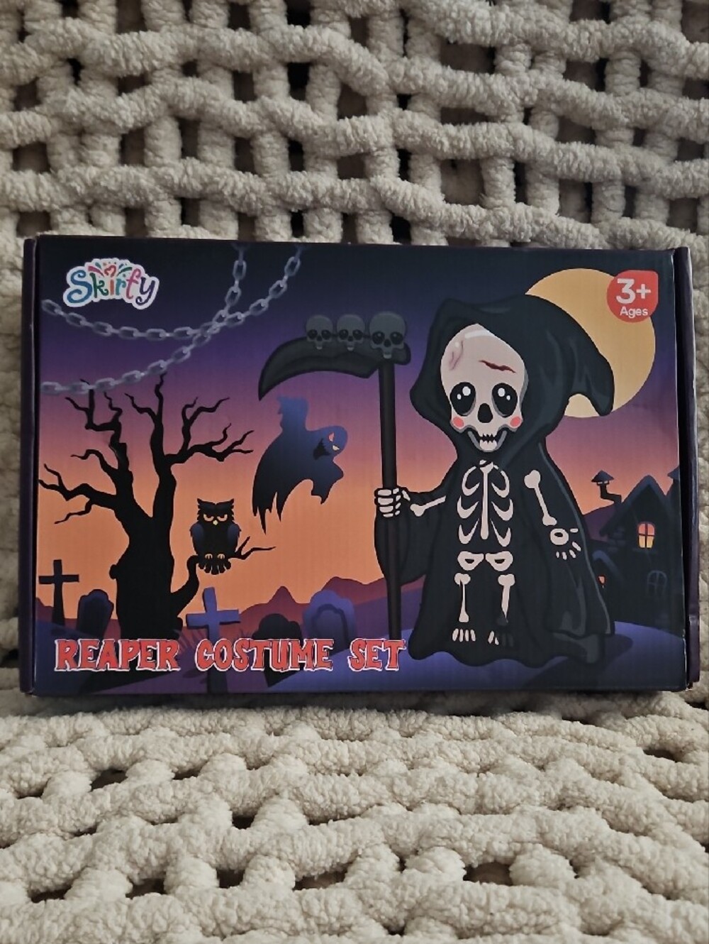 Skirfy Kids Black Reaper Costume Set Halloween New Ages 3 + Cosplay